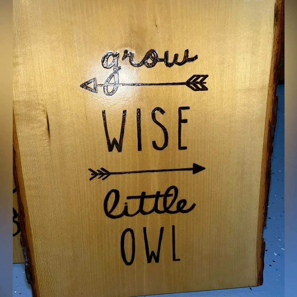 Set of 3 - handmade wooden decor - Picture 2 of 4